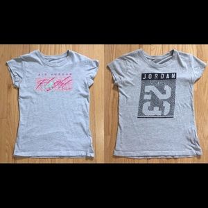 2 Girls Jordan T-Shirts In The Size 12